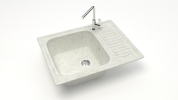 Мойка прямая F15 Q15 Белый гранит матовый