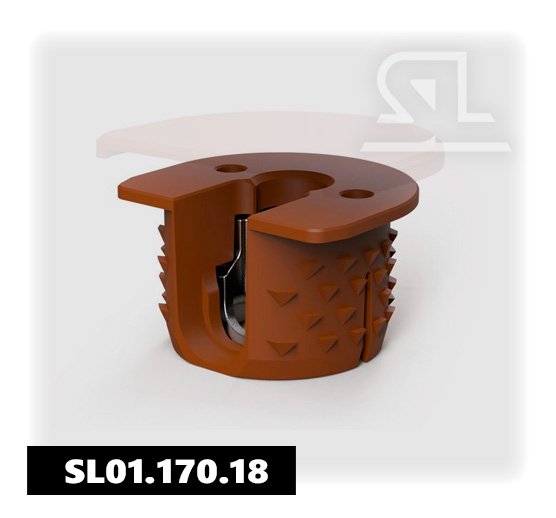 Полочный эксцентрик "РАФИКС" под крышку 16мм Коричневый