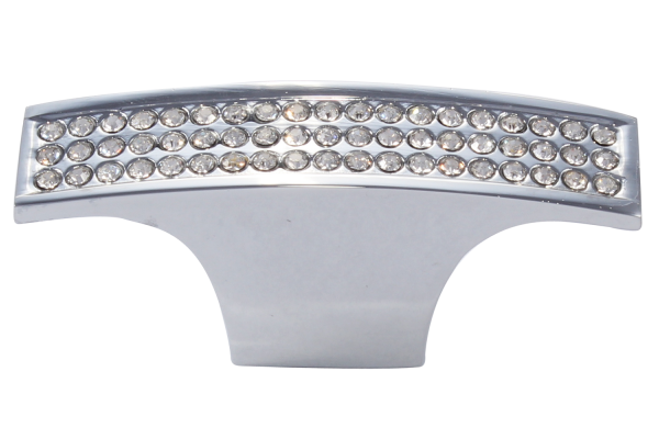 Ручка кнопка GKS 005 Хром Хрусталь