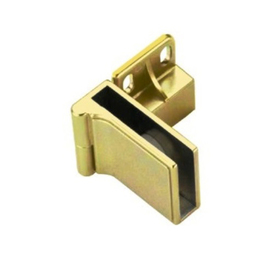 Петля зажимная для стеклянной двери FAM Золото комплект с ручкой