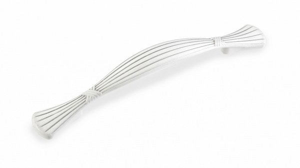 Ручка скоба FS-135 96 Серебро прованс Белый матовый
