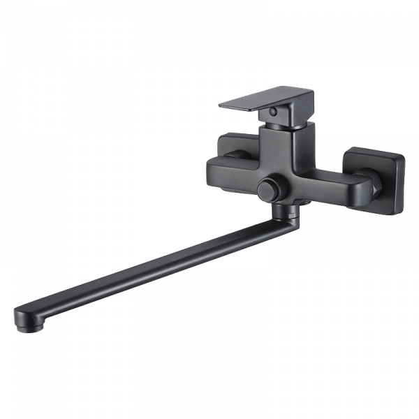 Смеситель для ванны KALTI BLACK Чёрный с длинным изливом и гарн. OSGARD 