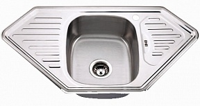 Мойка врезная угловая Медуса-А 950x500 Нержавейка полированная
