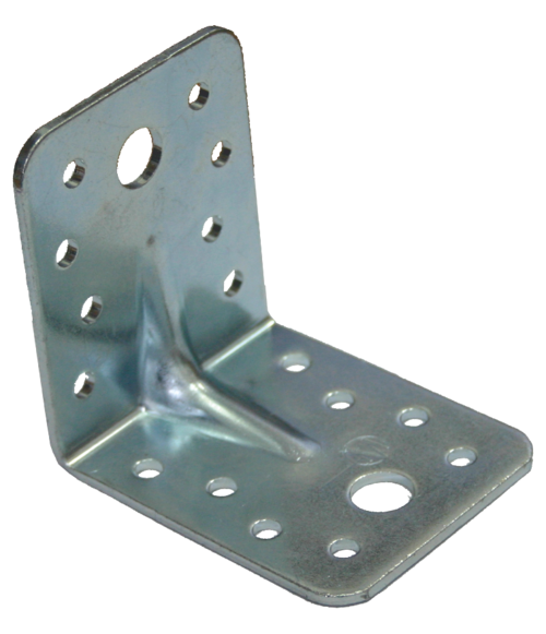 Крепёжный уголок усиленный 67х67х55х2.3 мм Цинк (40)
