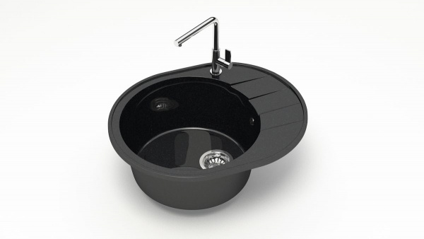 Мойка овальная Агна Z28 Q4 Чёрный глянец