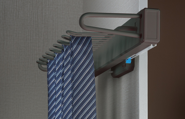 Выдвижная вешалка для галстуков Moka с доводчиком CLIP-ON Unihopper