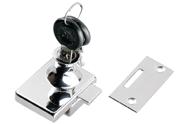 Замок для 2х стеклянных дверей 409 РС Хром AMIX