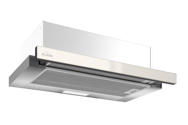 Вытяжка ELIKOR Интегра GLASS 60П-650-В2Л Белый/Бежевое стекло 