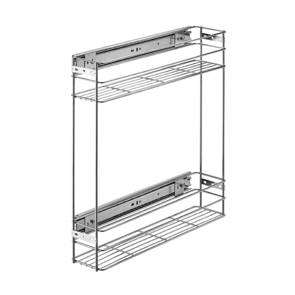 Бутылочница боковая с доводчиком 150 Хром универсальная ЭКО LEMAX