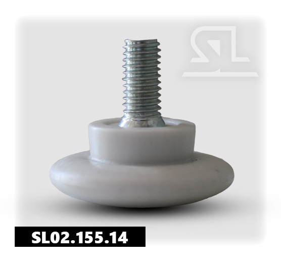 Опора мебельная регулируемая BINGO большая диаметр 36 мм Белый SL