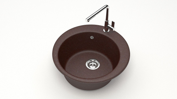 Мойка круглая F30 Q16 Шоколад матовый