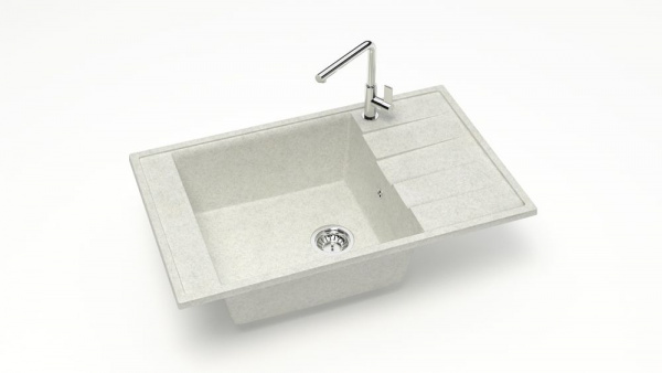 Мойка прямая F29 Q15 Белый гранит матовый