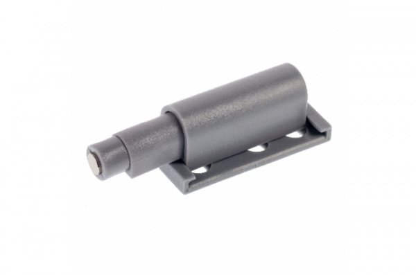 Толкатель для дверей без ручек силикон 48 мм короткий Серый SETE 