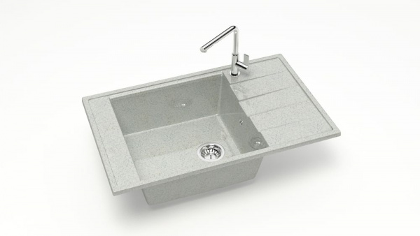 Мойка прямая Грета Z29 Q10 Светло-серый глянец
