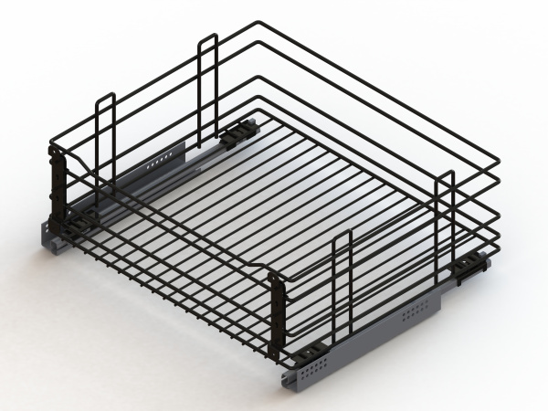 Корзина выкатная в нижнюю базу 900 без направляющих Чёрный ДТС ЮММ