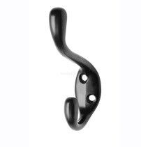 Крючок 2х рожковый 6583L Чёрный матовый БОЛЬШОЙ