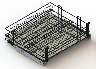 Сушка выкатная в нижнюю базу с доводчиком 800 Чёрный ЮММ