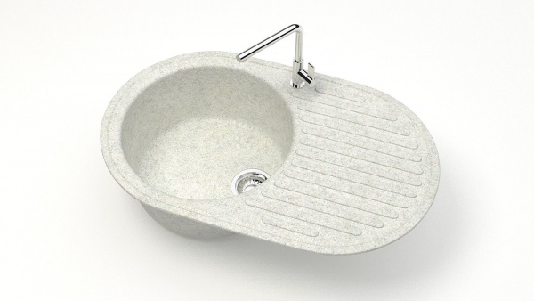 Мойка овальная F11 Q15 Белый гранит матовый