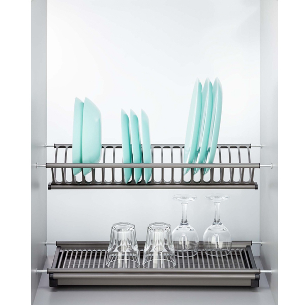 Сушка для посуды 700-2 Нержавеющая сталь лист, Серый графит МФ