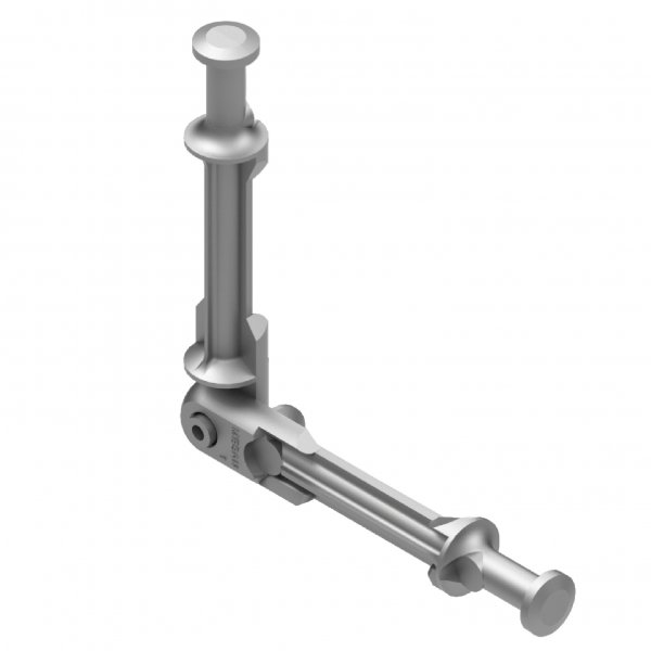 Шток эксцентрика угловой d8x43х43 мм Цинк MESAN