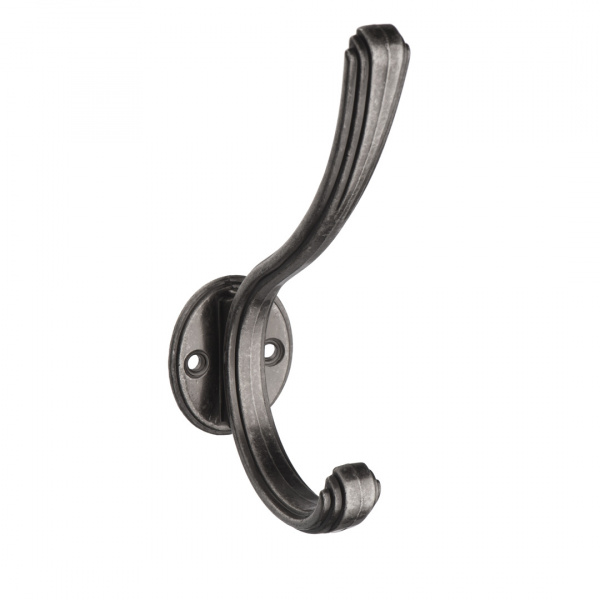 Крючок 2х рожковый KR 0270 BAZ Цинк стариный чернёный KERRON 20 кг.