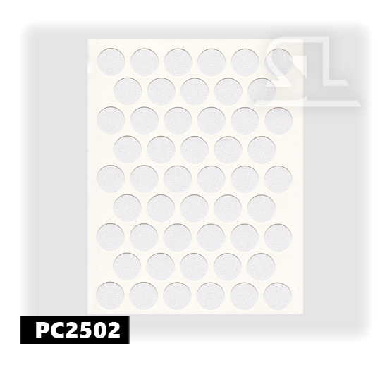 Пластиковые заглушки самоклеящиеся 14мм для евровинта PC2502 Супер белый PACIFIC