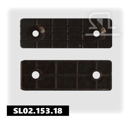 Подпятник 50х15 мм пластиковый Коричневый SL