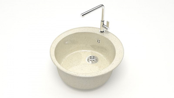 Мойка круглая Браун Z510 Q2 Бежевый глянец