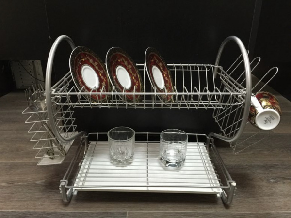Сушка для посуды настольная 535 2-х уровневая Белый ВИОР