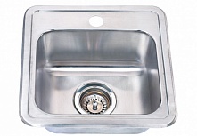 Мойка врезная квадратная Сицилия 380х380 Нержавейка полированная