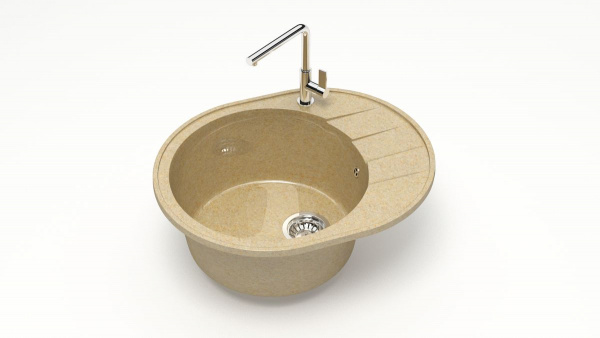 Мойка овальная Агна Z28 Q14 Ваниль глянец