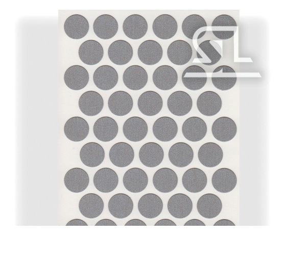 Пластиковые заглушки самоклеящиеся 18мм для евровинта EG501 Алюминий матированный PACIFIC