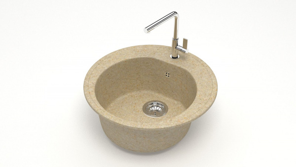 Мойка круглая F3 Q14 Ваниль матовый