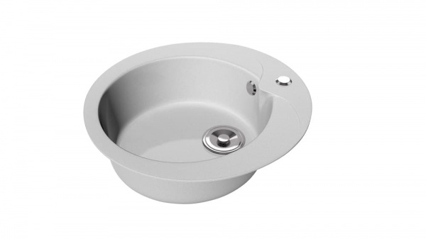 Мойка круглая Капелла Слоновая кость глянец NEW  (495*495*210)