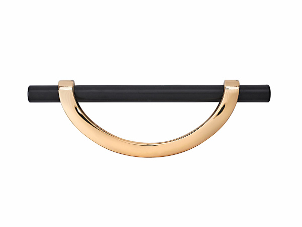 Ручка скоба LS 2437 128 Золото/матовый чёрный