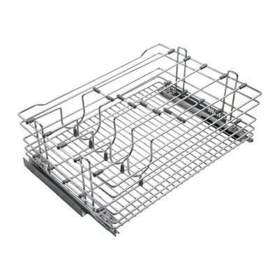 Корзина выкатная для сковородок и крышек 600 с доводчиком Чёрный Хеттих ЮММ