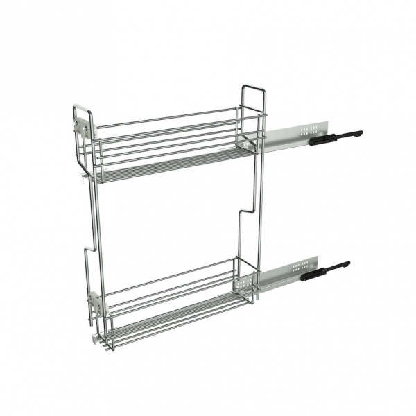 *Бутылочница боковая с доводчиком 150 Хром SIDERPLAST 30 кг.