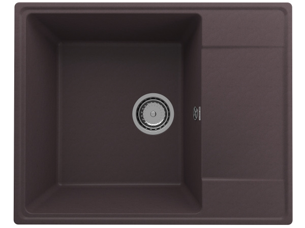 Мойка прямая Quartz Prima 605 Трюфель