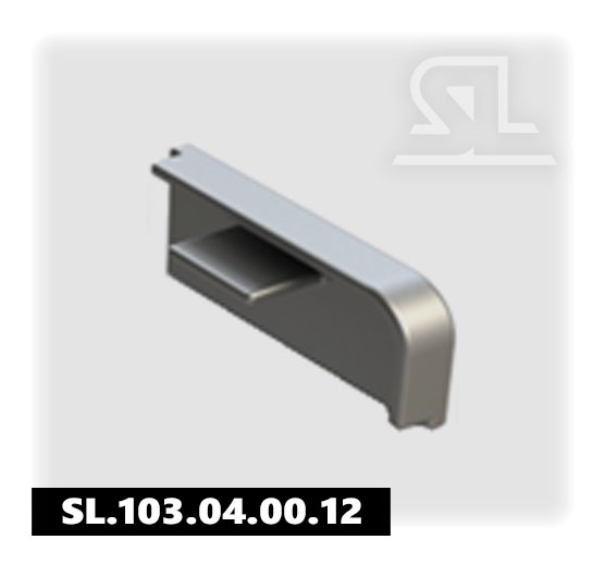 Заглушка для квадратного плинтуса левая Серая