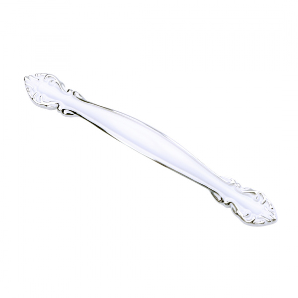 Ручка скоба RS 011 96 Белая с серебром