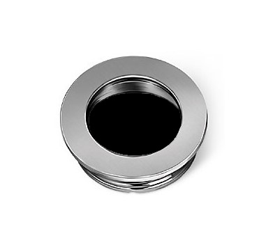 Ручка врезная D 35 Хром матовый тёмный чёрном