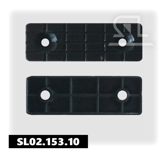 Подпятник 50х15 мм пластиковый Чёрный SL