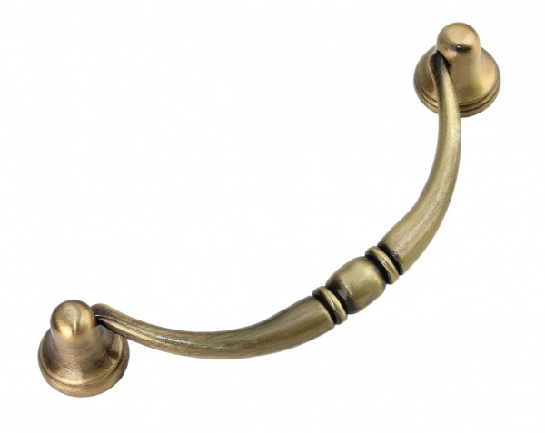 Ручка скоба RS 090 96 Латунь старинная