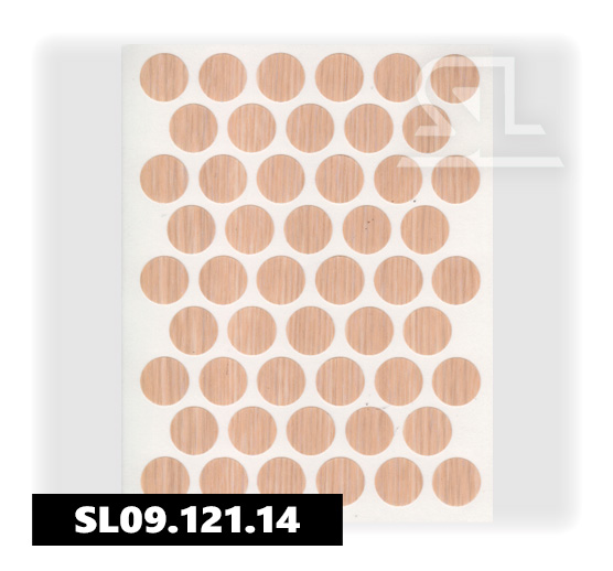 Пластиковые заглушки самоклеящиеся 14мм для евровинта A7550 PACIFIC