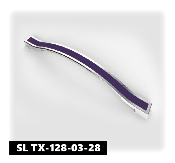 Ручка скоба SL TX-128-03-28 128 мм. металлическая Фиолетовый Хром SL 