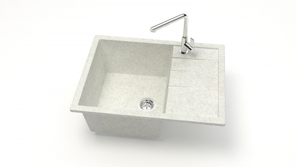 Мойка прямая F151 Q15 Белый гранит матовый