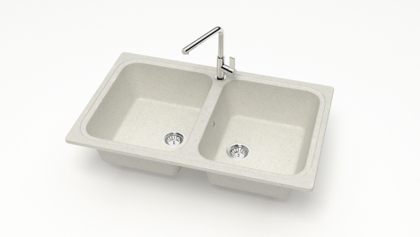 Мойка двойная F20 Q7 Хлопок матовый