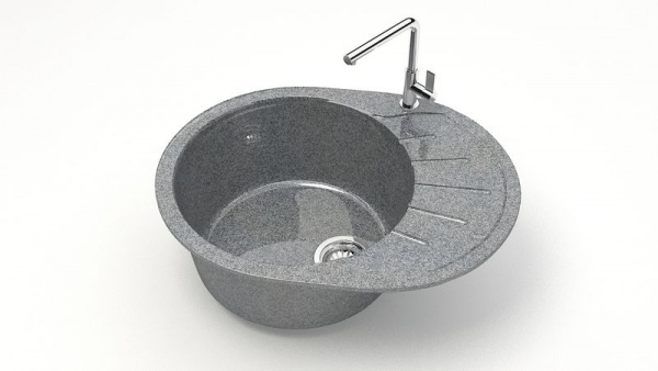 Мойка овальная Тейлор Z10 Q8 Тёмно-серый глянец