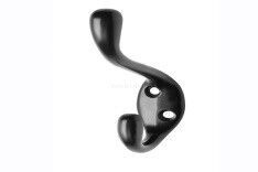 Крючок 2х рожковый 6583S Чёрный матовый МАЛЫЙ