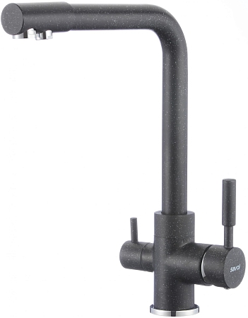 Смеситель для кухни с фильтром Чёрный 
